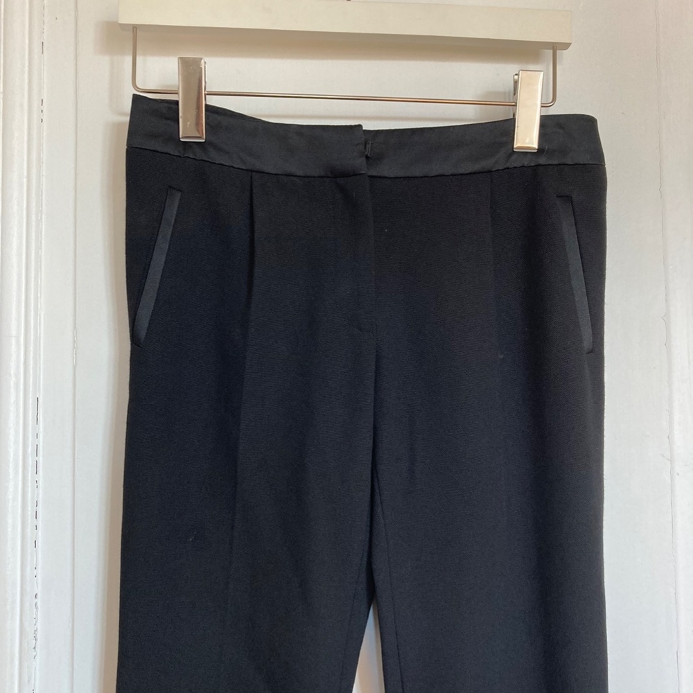 Superb slim fit wool tailored suit tuxedo pants Balenciaga black T 34 XS S